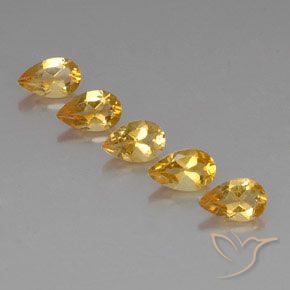 3.75ctw Natürlicher Orange-Gold  Citrin, Birnenform, VVS-VS