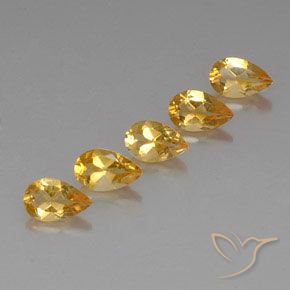 3.75 ct natürliche Orange-Gold  Citrin-Edelsteine, Birnenform, VVS-VS