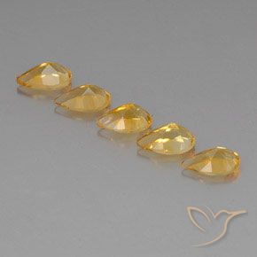 3.75 ct natürliche Orange-Gold  Citrin-Edelsteine, Birnenform, VVS-VS