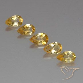 3.72ctw Natürlicher Golden Citrin, Birnenform, VVS-VS
