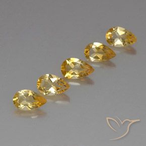 3.72 ct natürliche Golden Citrin-Edelsteine, Birnenform, VVS-VS