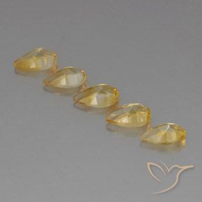 3.72 ct natürliche Golden Citrin-Edelsteine, Birnenform, VVS-VS