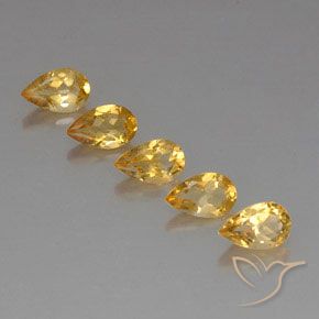 4.08ctw Natürlicher Top-Gold Citrin, Birnenform, VVS-VS