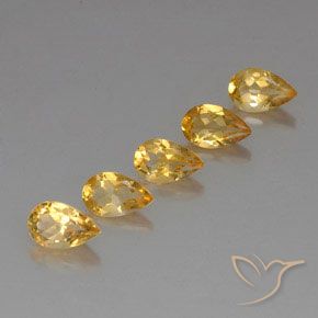 4.08 ct natürliche Top-Gold Citrin-Edelsteine, Birnenform, VVS-VS