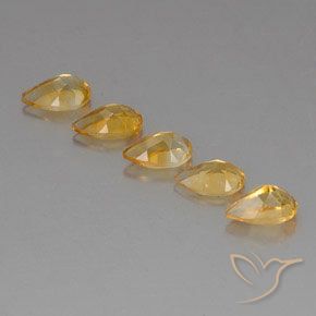 4.08 ct natürliche Top-Gold Citrin-Edelsteine, Birnenform, VVS-VS