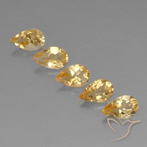 3.81 ct natürliche Orange-Gold  Citrin-Edelsteine, Birnenform, VVS-VS