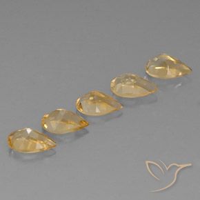 3.81 ct natürliche Orange-Gold  Citrin-Edelsteine, Birnenform, VVS-VS