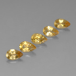 3,77 ct natürliche goldener Citrin-Edelsteine, Birnenform, VVS-VS
