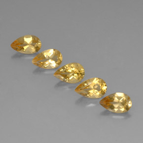 3,77 ct natürliche goldener Citrin-Edelsteine, Birnenform, VVS-VS