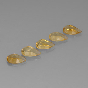 3,77 ct natürliche goldener Citrin-Edelsteine, Birnenform, VVS-VS