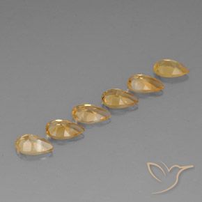 4.06 ct natürliche Medium-Light Orange-Gold  Citrin-Edelsteine, Birnenform, VVS-VS