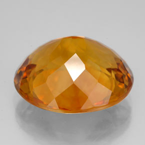 12,89 ctw natürlicher orangefarbener Citrin, Oval Schliff, VVS