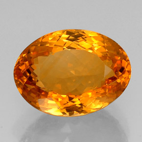 14,85 ctw natürlicher orangefarbener Citrin, Oval Schliff, VVS