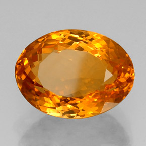 14,85 ctw natürlicher orangefarbener Citrin, Oval Schliff, VVS