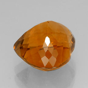 15,33 ctw natürlicher orangefarbener Citrin, Herzform, VVS