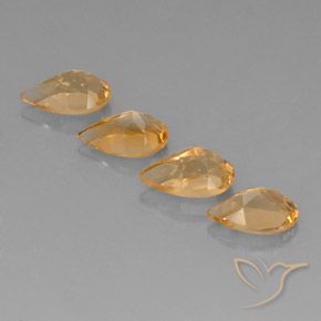 3.05 ct natürliche Orange-Gold  Citrin-Edelsteine, Birnenform, VVS
