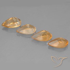 3.11 ct natürliche Mittelorange Citrin-Edelsteine, Birnenform, VVS