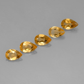 3,37 ct natürliche gelber Citrin-Edelsteine, Birnenform, VVS-VS