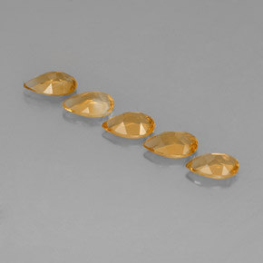 3,37 ct natürliche gelber Citrin-Edelsteine, Birnenform, VVS-VS