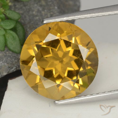 4.48ct Natürlicher Light Brownish Golden  Citrin, Runden, VS