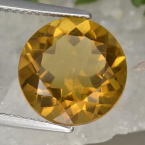 5,87 ctw natürlicher goldener Citrin, Rundschliff, VVS-VS
