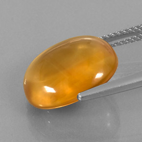 7,81 ctw natürlicher orangefarbener Citrin, Oval Schliff, Transparent