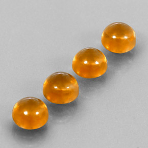  ct natürliche orangefarbener Citrin-Edelsteine, Rundschliff, Transparent