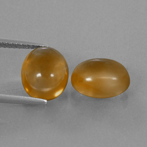 5,85 ct natürliche goldener Citrin-Edelsteine, Oval Schliff, Transparent