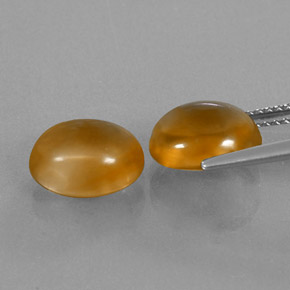 5,85 ct natürliche goldener Citrin-Edelsteine, Oval Schliff, Transparent