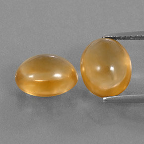 ct natürliche orangefarbener Citrin-Edelsteine, Oval Schliff, Transparent