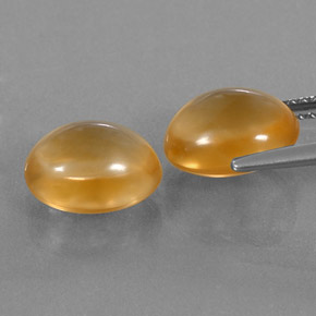  ct natürliche orangefarbener Citrin-Edelsteine, Oval Schliff, Transparent