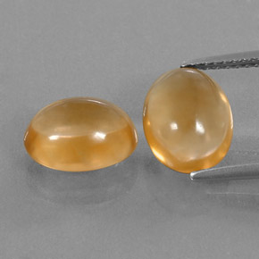  ct natürliche Gelb Orange Citrin-Edelsteine, Oval Schliff, Transparent