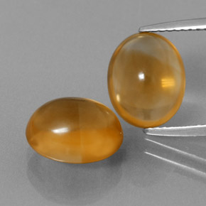 5,89 ct natürliche goldener Citrin-Edelsteine, Oval Schliff, Transparent