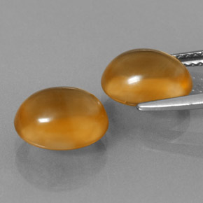 5,89 ct natürliche goldener Citrin-Edelsteine, Oval Schliff, Transparent