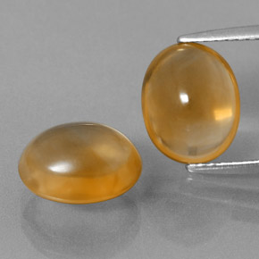 6,40 ct natürliche goldener Citrin-Edelsteine, Oval Schliff, Transparent