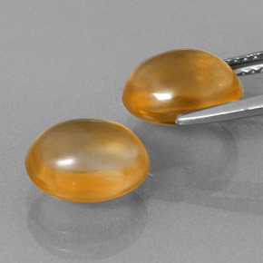 6,40 ct natürliche goldener Citrin-Edelsteine, Oval Schliff, Transparent