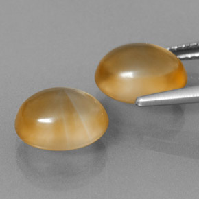 5,96 ct natürliche goldener Citrin-Edelsteine, Oval Schliff, Transparent