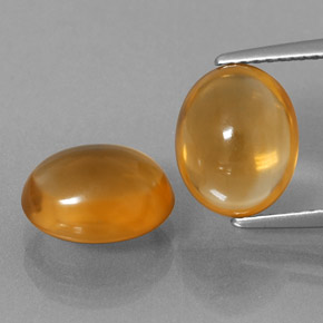  ct natürliche orangefarbener Citrin-Edelsteine, Oval Schliff, Transparent