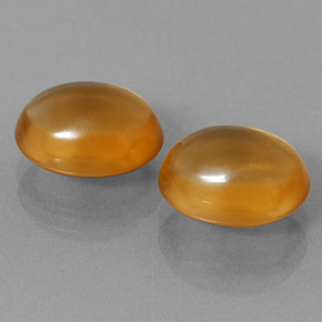  ct natürliche orangefarbener Citrin-Edelsteine, Oval Schliff, Transparent