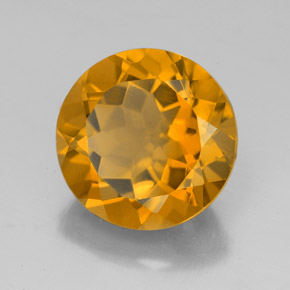5,93 ctw natürlicher Gold Citrin, Rundschliff, VVS