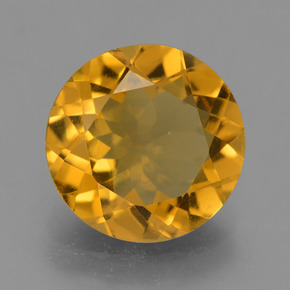 4,77 ctw natürlicher goldener Citrin, Rundschliff, VS