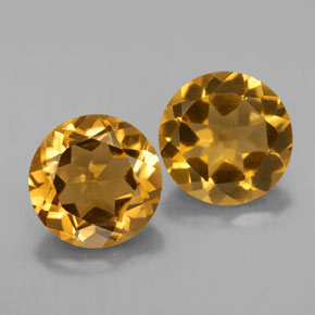  ct natürliche Gold Citrin-Edelsteine, Rundschliff, VS