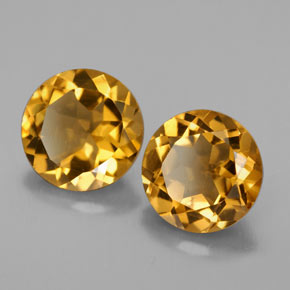  ct natürliche Gold Citrin-Edelsteine, Rundschliff, VS