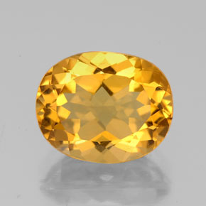 3,08 ctw natürlicher gelber Citrin, Oval Schliff, VS