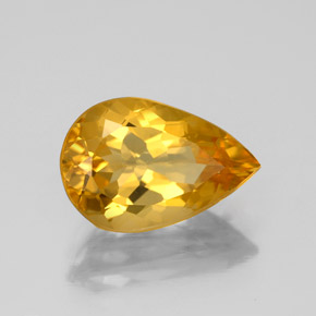 2,55 ctw natürlicher Gold Citrin, Birnenform, VVS-VS