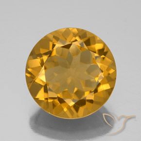 4.95ct Natürlicher Medium-Light Orange-Gold  Citrin, Runden, VVS-VS