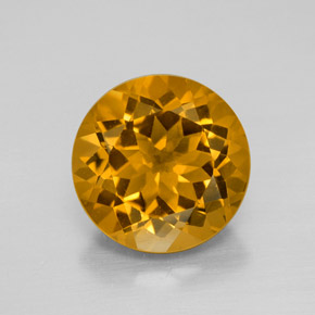 5,54 ctw natürlicher Gold Citrin, Rundschliff, VVS