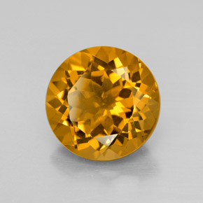 5,54 ctw natürlicher Gold Citrin, Rundschliff, VVS