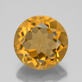 5,30 ctw natürlicher goldener Citrin, Rundschliff, VVS
