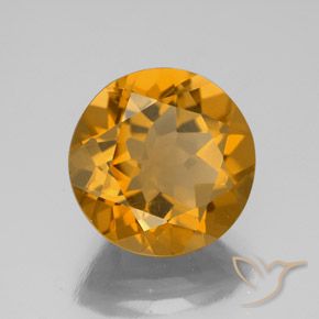 9,17 ctw natürlicher Tiefes Orange-Gold Citrin, Runden, VS